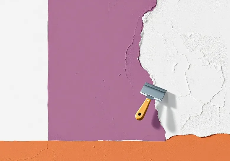 Application d'un enduit décoratif à la lisseuse sur un mur