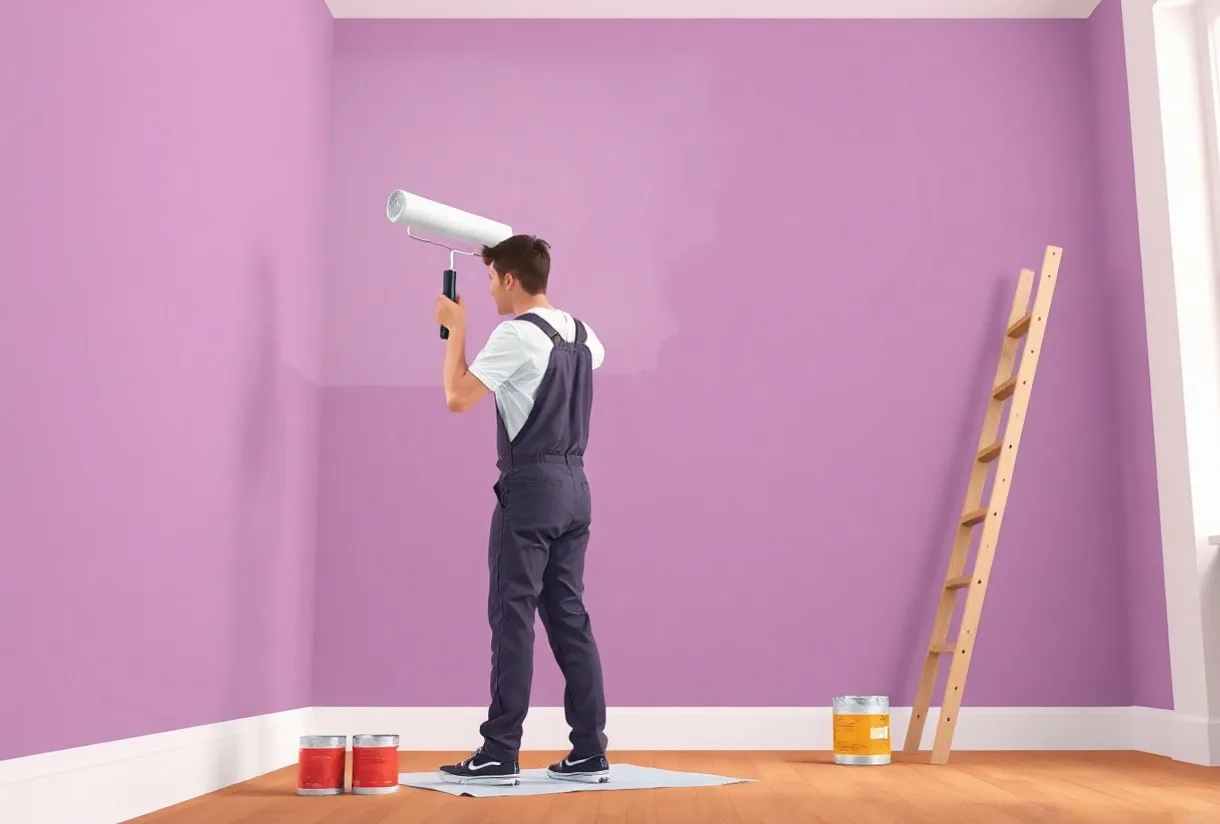 Peintre Le Relecq-Kerhuon 29480 en intervention sur un chantier